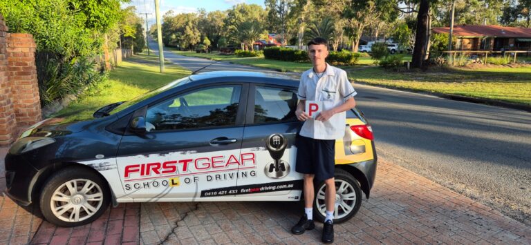 Jake H celebrating passing their driving test
