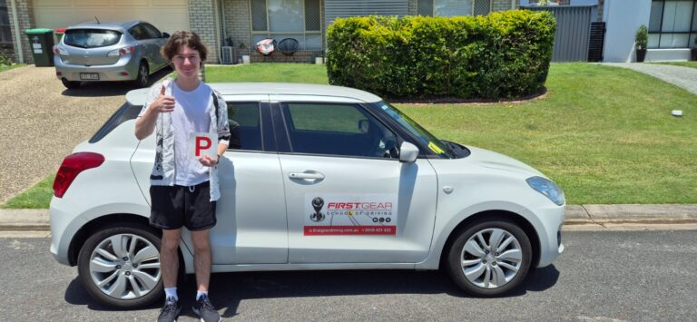 Lachlan M celebrating passing their driving test
