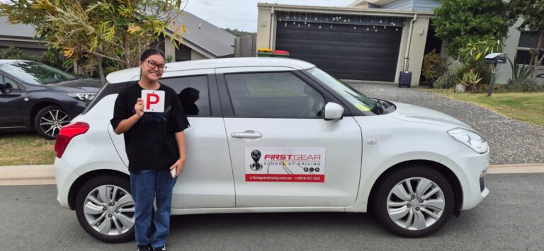 Pauline F celebrating passing their driving test