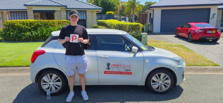 Samuel J celebrating passing their driving test